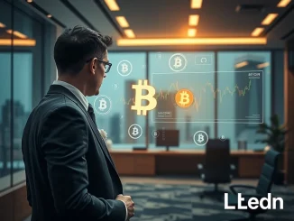 A high-net-worth individual exploring secure Bitcoin-backed lending options with Ledn, signifying innovative crypto wealth management.