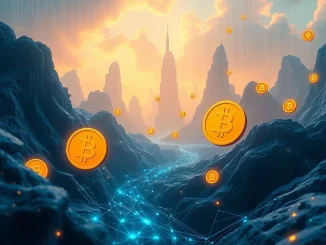 Bitcoin and blockchain technology representing Bakkt's pivot to crypto infrastructure