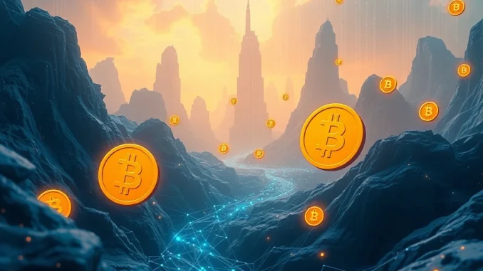 Bitcoin and blockchain technology representing Bakkt's pivot to crypto infrastructure