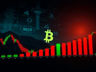 A digital interface showing Bitcoin long-short ratios with a bearish tilt, reflecting current Bitcoin market sentiment among traders.