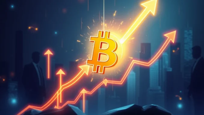 Bitcoin breakout with bullish indicators and institutional investment driving the surge.