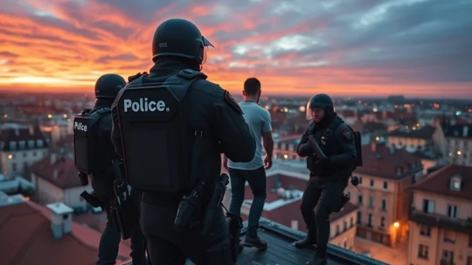 Czech police officers apprehending darknet founder Tomas Jirikovsky in a high-profile Bitcoin bribery case.