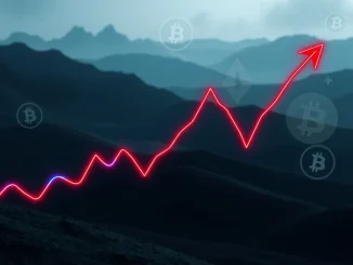Chart showing a sharp surge in Bybit Bitcoin open interest contrasting with falling Bitcoin price, indicating potential Bitcoin volatility.