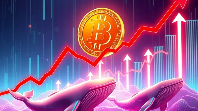 Bitcoin Cash (BCH) icon soaring past a broken trendline, symbolizing a massive cryptocurrency rally driven by whale activity.