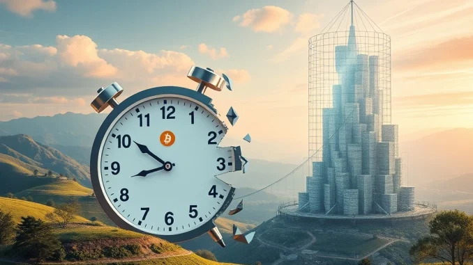 A visual representation of the traditional Bitcoin crypto cycle breaking, replaced by robust institutional growth and stability, signaling a new era for Bitcoin news and the broader crypto market.