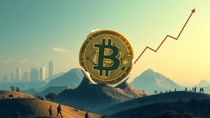 A visual representation of Bitcoin's evolving market, showing institutional influence and ETFs reshaping the traditional Bitcoin cycle.