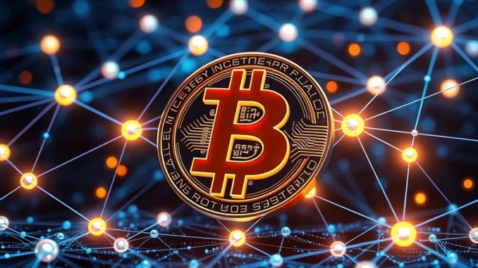 A visual representation of Bitcoin Layer-2 integration, showcasing secure ZK Proofs enabling advanced Bitcoin DeFi capabilities and regulatory alignment.