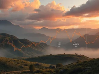 A chart showing Bitcoin dominance falling, leading to a significant altcoin correction across the cryptocurrency market.