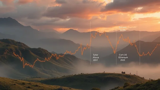 Bitcoin Dominance: Urgent Warning as Drop Triggers Altcoin Correction A chart showing Bitcoin dominance falling, leading to a significant altcoin correction across the cryptocurrency market.