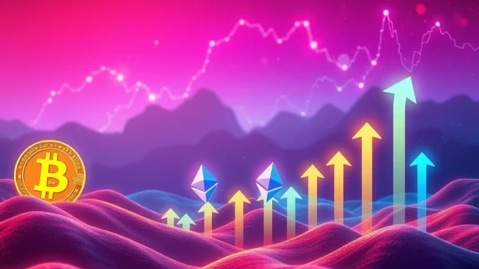 A visual representation of Bitcoin dominance decreasing while Ethereum and other altcoins surge, signaling a potential Altcoin Season in the crypto market.