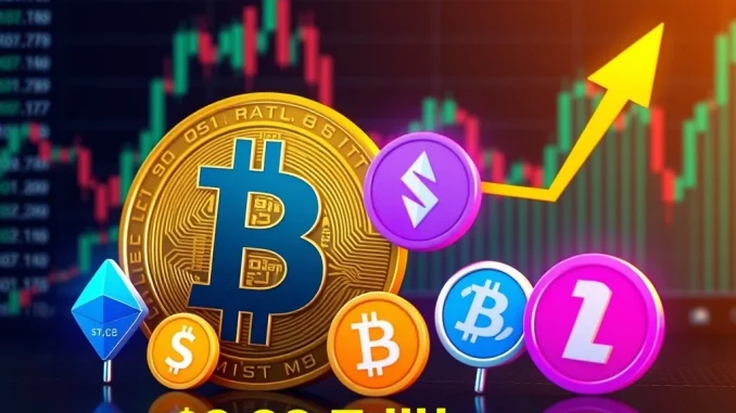 A visual metaphor of Bitcoin dominance decreasing while altcoins surge in the crypto market.