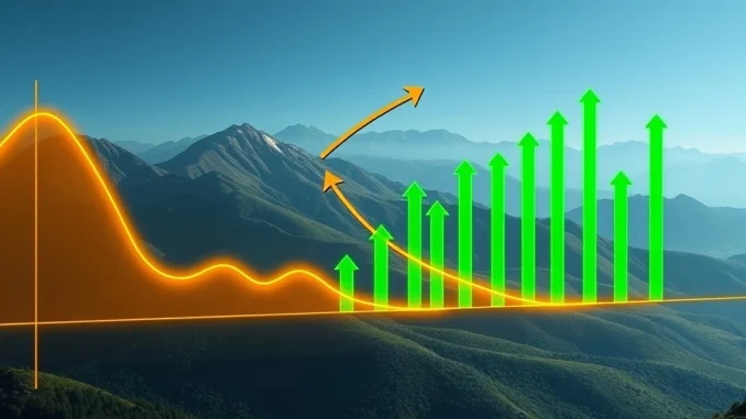 Chart showing Bitcoin dominance dropping as altcoin market cap rises, signaling a potential altcoin season and capital shift.