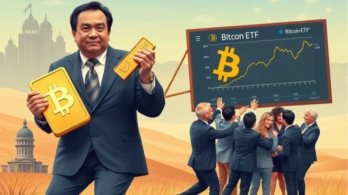 Robert Kiyosaki's warning against Bitcoin ETFs contrasted with rising market inflows, highlighting the ongoing debate in crypto investments.