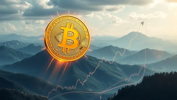 Chart showing Bitcoin price surge past $117,000, illustrating the impact of ETF optimism and institutional crypto inflows.