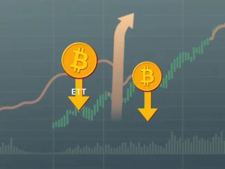 Chart illustrating significant Bitcoin ETF outflows, reflecting current market sentiment and investment trends.