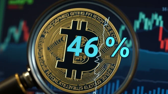 A visual representation of the Bitcoin ETF YBIT Fund's challenges, depicting capped gains and volatility overshadowing its high yield.