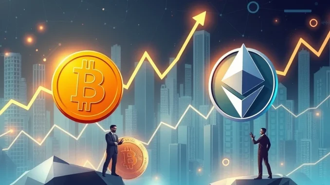 Bitcoin and Ethereum ETFs showing strong inflows and market growth
