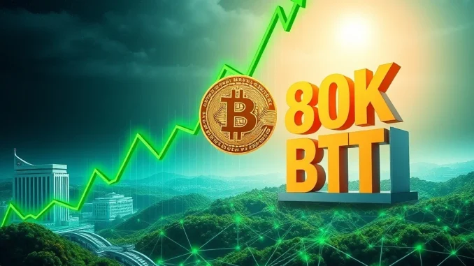 Bitcoin Explodes: Historic 80K BTC Sale Propels Price to $117K A vibrant chart showing Bitcoin's price exploding to $117K, symbolizing the impact of a major BTC sale facilitated by Galaxy Digital.