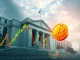 Bitcoin price surge influenced by Fed rate decision on financial chart