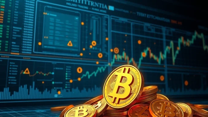 A visual representation of a significant Bitcoin inflow impacting BTC futures markets, illustrating institutional crypto movements.