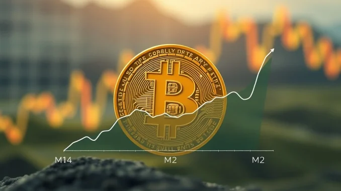 A chart illustrating the strong correlation between Bitcoin's price movements and shifts in global liquidity, emphasizing the critical role of M2 money supply in the crypto market.