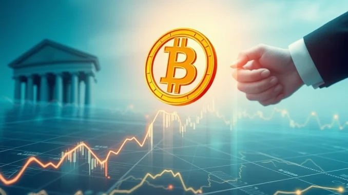 Chart showing a strong **Bitcoin growth outlook**, representing Bitwise's projection of 28% annual returns and institutional adoption.