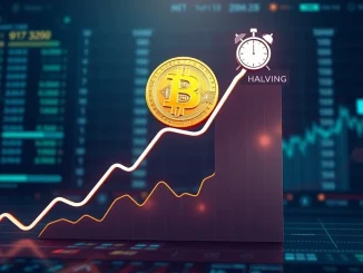 Visualizing Bitcoin halving cycle's potential crypto market peak, as predicted by Glassnode's analysis of price trends.