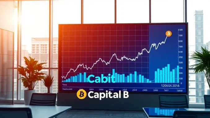 Capital B's strategic move to increase its **Bitcoin holdings**, symbolizing significant corporate crypto investment growth.