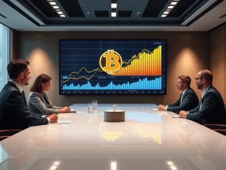 Graph showing the significant surge in Bitcoin holdings by public companies, highlighting institutional Bitcoin adoption and corporate treasury shifts.