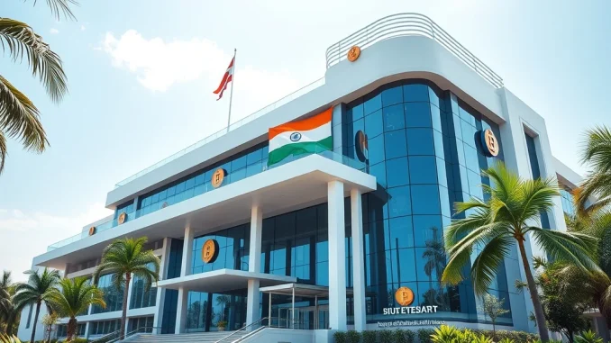 An illustration of India's commitment to strategic Bitcoin research, bolstering its fiscal sovereignty through advanced policy development.