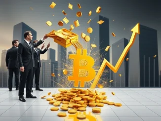 Institutional capital flowing into Bitcoin, symbolizing a shift in Bitcoin institutional adoption and the end of traditional market cycles.