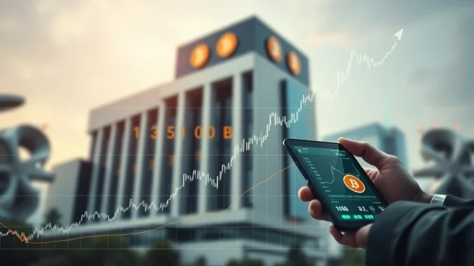 Illustrates Bitcoin institutional adoption transforming global finance, showing stability and integration into traditional portfolios.