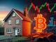 A dynamic comparison showing Bitcoin investment outperforming traditional real estate, symbolizing the shift towards digital assets.