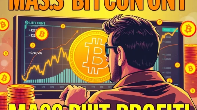 Bitcoin Investor Achieves Stunning $578M Profit: An Early Bitcoin Success Story An early Bitcoin investor celebrating a massive $578M BTC profit, illustrating the power of long-term cryptocurrency investment.