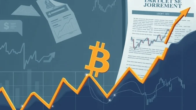 A visual representation of Bitcoin's price falling sharply, illustrating the impact of a strong US jobs report on market sentiment.