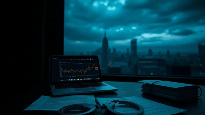 Illustrates the severe consequences of crypto kidnapping with bail documents and digital asset symbols, highlighting the latest Bitcoin news.