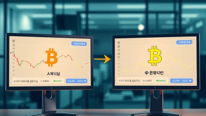 Bitcoin Kimchi Premium Surges: Understanding the 2.1% Price Gap Visualizing the Bitcoin Kimchi Premium: a chart showing price divergence between South Korean and global exchanges, illustrating market dynamics.