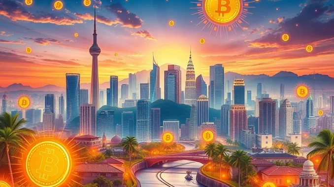 Digital financial growth in Latin America, with blockchain tech enabling Bitcoin Latin America adoption and asset tokenization across key industries.