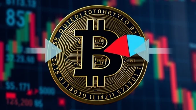 Bitcoin Long-Short Ratios: Deciphering Crucial Bearish Signals in Today's Market A chart visualizing Bitcoin long-short ratios, showing a slight bearish tilt, representing current BTC market sentiment and trading trends.