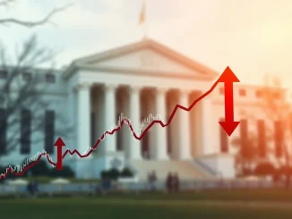 A dynamic chart showing a dramatic shift in Bitcoin market sentiment, influenced by ETF outflows and economic announcements.