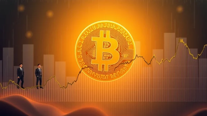 A digital representation of Bitcoin's price chart showing strong stability above $115,000, illustrating robust institutional demand and market resilience.