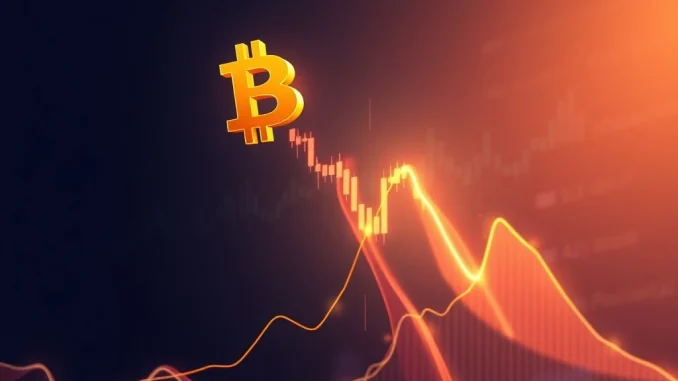 A chart showing Bitcoin's price trajectory with an upward arrow, representing potential for further Bitcoin upside according to market analysis.