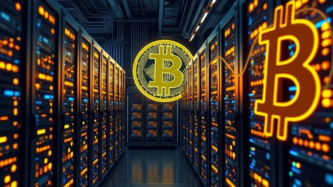 Illustrates the rising Bitcoin mining difficulty, symbolizing increased computational power and the strengthening of Bitcoin's network security.