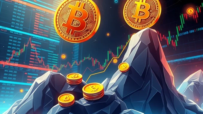 Bitcoin surging with altcoins following in a dynamic cryptocurrency market scene