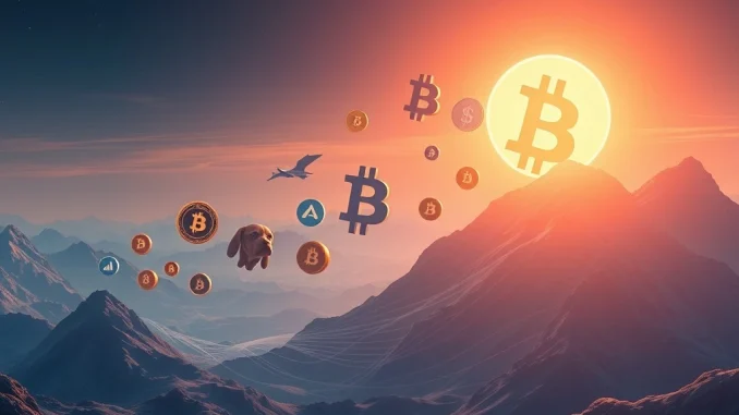 A visual representation of an explosive altcoin surge following Bitcoin's stability, highlighting key trends in the crypto market.