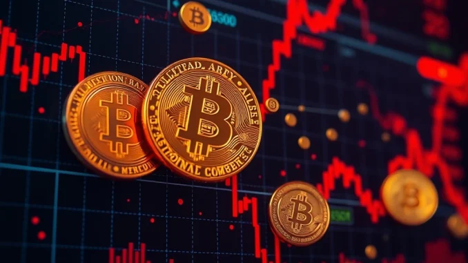Bitcoin and altcoins crashing in a dramatic crypto market liquidation event