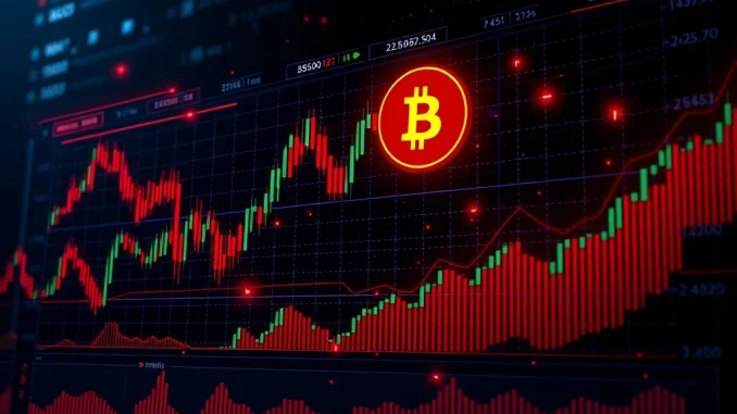 Bitcoin News Alert: Bearish Sentiment Grips Market as 52.04% Short Bias Dominates Derivatives Bitcoin price chart showing bearish sentiment with short bias in derivatives market