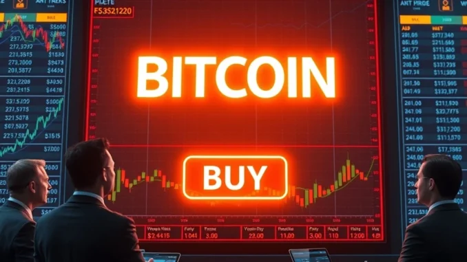 Bitcoin price chart showing institutional investment surge