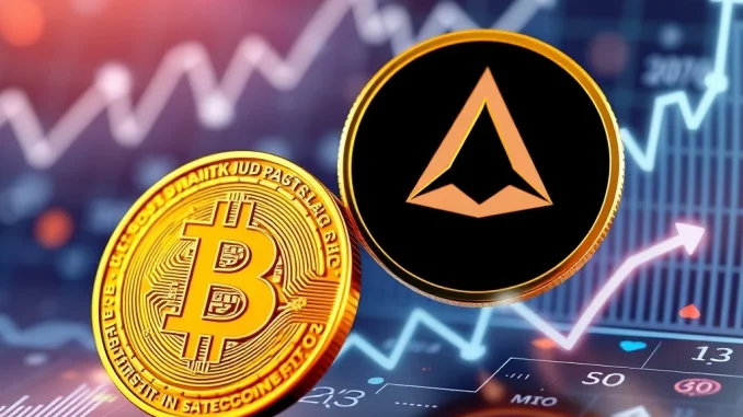 Bitcoin and Cardano ADA coins with rising graphs symbolizing altcoin rotation momentum