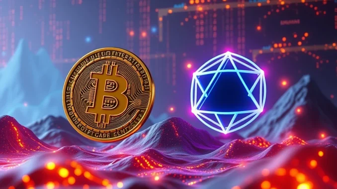 Bitcoin and Cardano ADA competing for cryptocurrency dominance with glowing charts